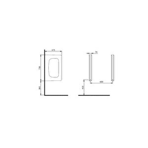 Tao Arch Pisuvar Ara Bölmesi Parlak Beyaz 1081-001-0120