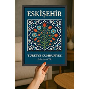 Duvar Tablosu - Kültürel Şehir Tasarımı, Ahşap Çerçeve - Sanatsal Duvar Dekorasyonu - Eskişehir