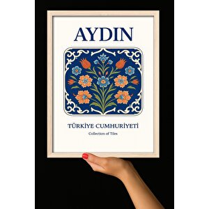 Duvar Tablosu - Kültürel Şehir Tasarımı, Ahşap Çerçeve - Sanatsal Duvar Dekorasyonu - Aydın