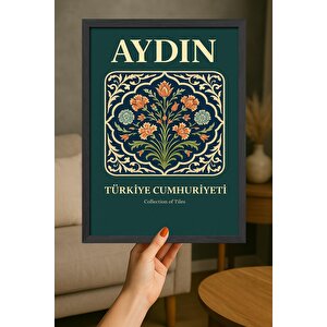 Duvar Tablosu - Kültürel Şehir Tasarımı, Ahşap Çerçeve - Sanatsal Duvar Dekorasyonu - Aydın