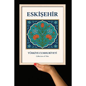 Duvar Tablosu - Kültürel Şehir Tasarımı, Ahşap Çerçeve - Sanatsal Duvar Dekorasyonu - Eskişehir