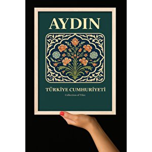 Duvar Tablosu - Kültürel Şehir Tasarımı, Ahşap Çerçeve - Sanatsal Duvar Dekorasyonu - Aydın