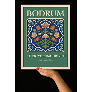 Duvar Tablosu - Kültürel Şehir Tasarımı, Ahşap Çerçeve - Sanatsal Duvar Dekorasyonu - Bodrum