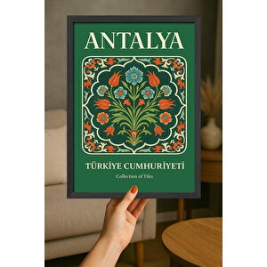 Duvar Tablosu - Kültürel Şehir Tasarımı, Ahşap Çerçeve - Sanatsal Duvar Dekorasyonu - Antalya