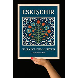 Duvar Tablosu - Kültürel Şehir Tasarımı, Ahşap Çerçeve - Sanatsal Duvar Dekorasyonu - Eskişehir
