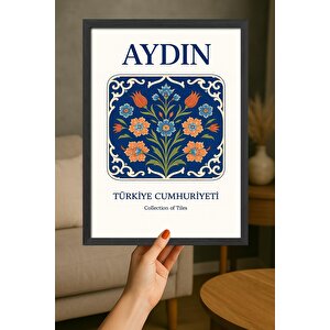 Duvar Tablosu - Kültürel Şehir Tasarımı, Ahşap Çerçeve - Sanatsal Duvar Dekorasyonu - Aydın