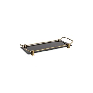 Banyo Tepsisi Cam Siyah/antik Renk 36x125x312 Mm