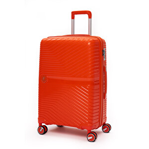 Exclusive Pro Polipropilen Orta Boy Kırılmaz Valiz Turuncu 5239