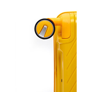 Elatae Exclusive Pro Polipropilen Büyük Boy Kırılmaz Valiz Sarı 5239