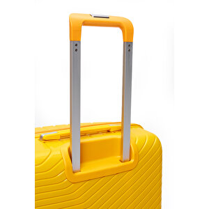 Elatae Exclusive Pro Polipropilen Büyük Boy Kırılmaz Valiz Sarı 5239