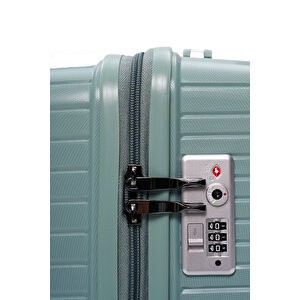 Elatae Exclusive Pro Polipropilen Büyük Boy Kırılmaz Valiz Mavi 5239