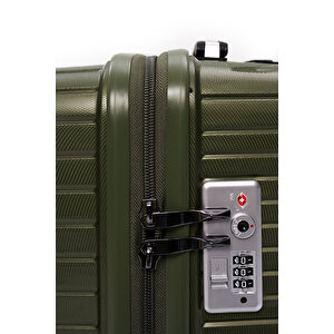 Elatae Exclusive Pro Polipropilen Büyük Boy Kırılmaz Valiz Haki 5239