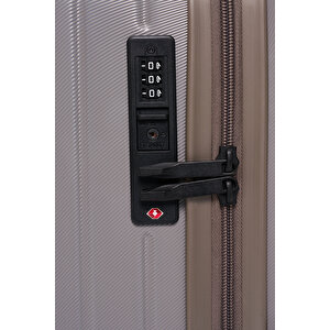 Elatae Vouge Exclusive Orta Boy Ultra Strong Valiz Vizon V10737