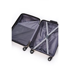 Exclusive Pro Polipropilen Orta Boy Kırılmaz Valiz Bej - Antrasit 5239