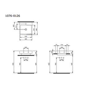 Scala Tezgah Üstü Lavabo 48 Cm Parlak Beyaz 1076-001-0126