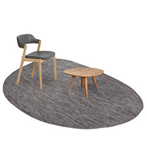 Konfor Halı Tema 9035 Gri Sisal Hasır İç Dış Mekan Kilim Dekoratif Bahçe Balkon Salon Halısı