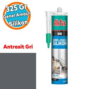 Genel Amaçlı Akrilik Mastik Silikon 325 Gr Kapı Pencere Pvc Montaj Yalıtım Yapışma Antrasit Gri