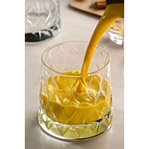 Leafy 420244 4 Lü Viski Bardak - Su Meşrubat Bardağı 440 Cc