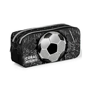 Kids Futbol Desenli İki Bölmeli Kalem Çantası 12086