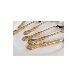 Margaret 36 Parça Kaşık Çatal Bıçak Takımı - Gold