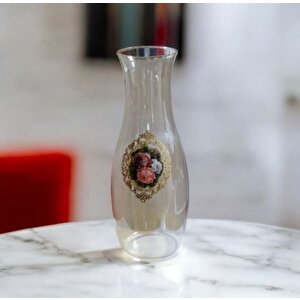 Antika Görünümlü El Yapımı Tasarım Bal Rengi Vazo