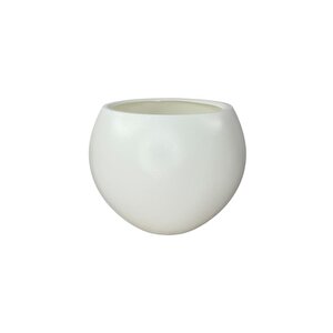 Küre Yuvarlak Top Vazo Dekoratif Saksı Beyaz 25*20cm