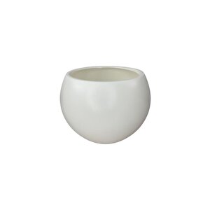 Küre Yuvarlak Top Vazo Dekoratif Saksı Beyaz 25*20cm