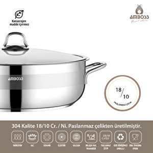 Silvana 9 Parça Tüm Ocaklara Uyumlu Paslanmaz Çelik Tencere Tava Seti