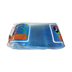 Vapa Plastik Mavi Sup Kaşık - Tatlı Kaşığı - 100 Adetlik 5 Paket - 500 Adet