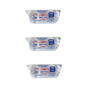 Dağyüce Plastik Şeffaf Sup Kaşık - Tatlı Kaşığı - 100 Adetlik 3 Paket - 300 Adet