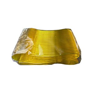 Plastik Şeffaf Sarı Sup Kaşık - Tatlı Dondurma Kaşığı - 12.5 Cm. - 50 Adetlik 10 Paket