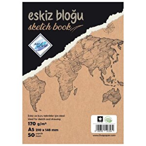 Eskiz Ve Çizim Defteri Spiralli A5 170gr 50 Sayfa