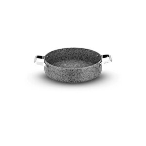 Bri̇oni̇ Stone-h Çi̇zi̇lmez Yanmaz Yapişmaz İndüksi̇yonlu 32 Cm Basik Tencere