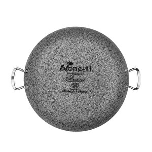 Bri̇oni̇ Stone-h 38 Cm Çi̇zi̇lmez Yanmaz Yapişmaz İndüksi̇yonlu Şef Tenceresi̇
