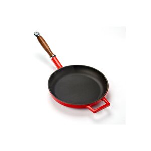 Döküm Sekizli Tencere Tava Seti Kırmızı1 Silikon Tutacak Hediyeli