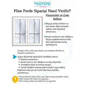 Krem Plise Perde Katlanır Cam Balkon Perdesi - Ofis Perdesi - Mutfak Perdesi - Salon Perdesi