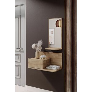 Safir Renginde Çekmeceli Ve Aynalı Duvar Ünitesi