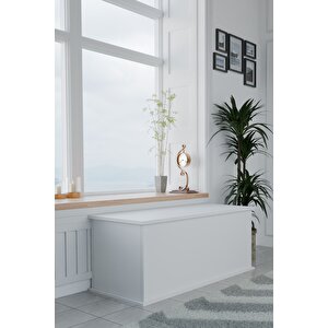 Çeyiz Sandığı Çok Amaçlı Saklama Kutusu Salon Antre Mobilyası Oyuncak Organizer Sandık 125x40 Cm