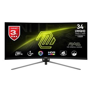 Mag 345cqr 34 3440x1440 180hz 1ms Hdmi Dp Freesync Premium Curved Gaming Monitor