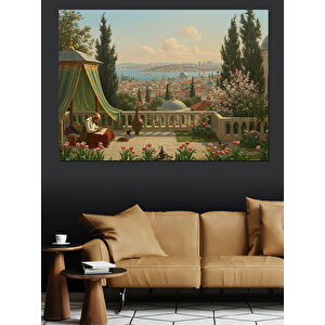 Balkonda Serin Sabah Havası Dekoratif Kanvas - Mdf Ahşap Tablo