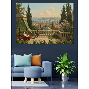 Balkonda Serin Sabah Havası Dekoratif Kanvas - Mdf Ahşap Tablo