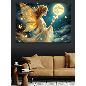 Ayışığında Peri Kadın Dekoratif Kanvas - Mdf Ahşap Tablo 35x50 cm