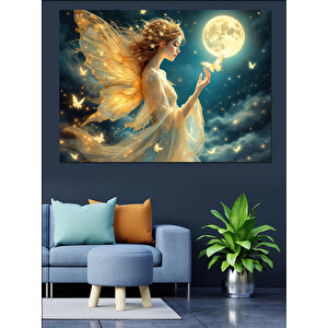 Ayışığında Peri Kadın Dekoratif Kanvas - Mdf Ahşap Tablo 35x50 cm