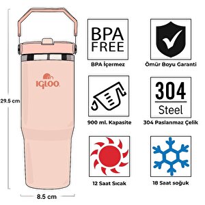 Çelik Termos - Igloo - Powder - 900ml - Somon - 205788