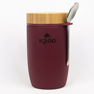 Çelik Yemek Termos - Igloo - Bamboo - 500 Ml - Bordo - 205789