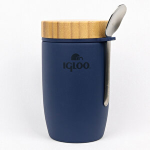 Çelik Yemek Termos - Igloo - Bamboo - 500 Ml - Lacivert - 205789