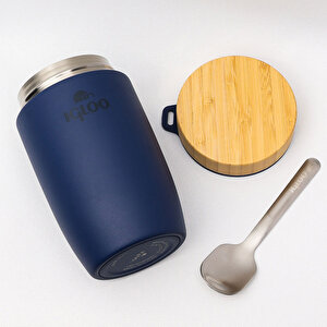 Çelik Yemek Termos - Igloo - Bamboo - 500 Ml - Lacivert - 205789