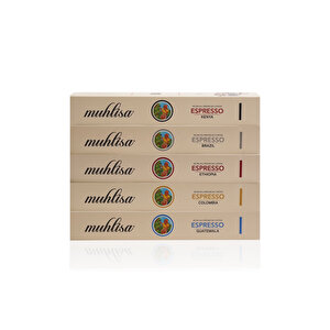 Espresso 5 Çeşit Kapsül Kahve Seti (50 Kapsül)%100 Arabica