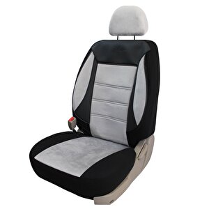 Seat Altea Uyumlu Tay Tüyü Oto Koltuk Kılıfı Gri-Siyah