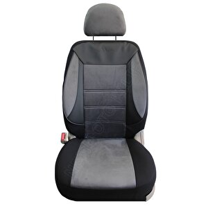 Seat Alhambra Uyumlu Tay Tüyü Oto Koltuk Kılıfı Füme-Siyah